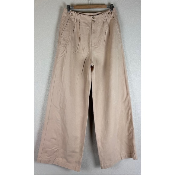 Madewell NWT Harlow Wide-Leg Pant Beige, size 8 - Picture 3 of 12